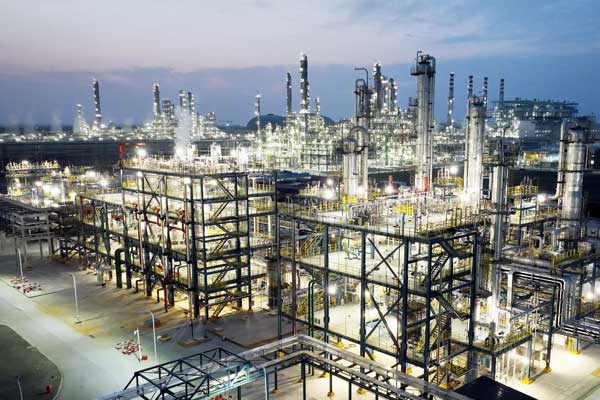 Chemical plant steel structure