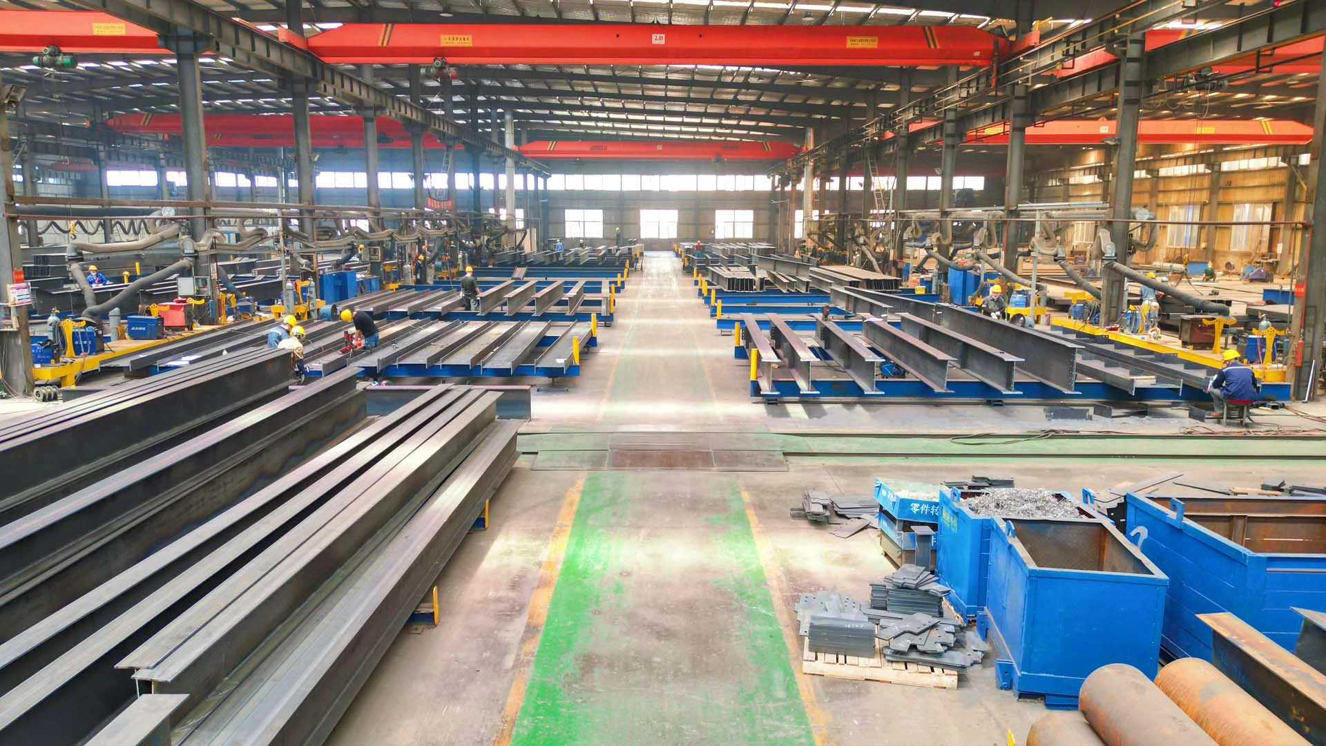 Steel structure fabrication workshop