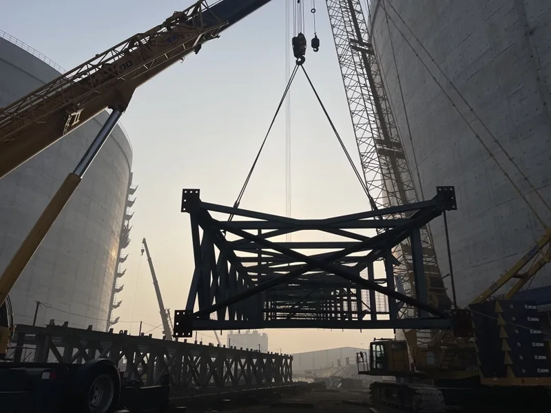 modular steel structure onsite