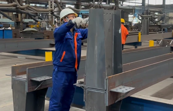 Steel structure assembly and fit-up on jig fixtures