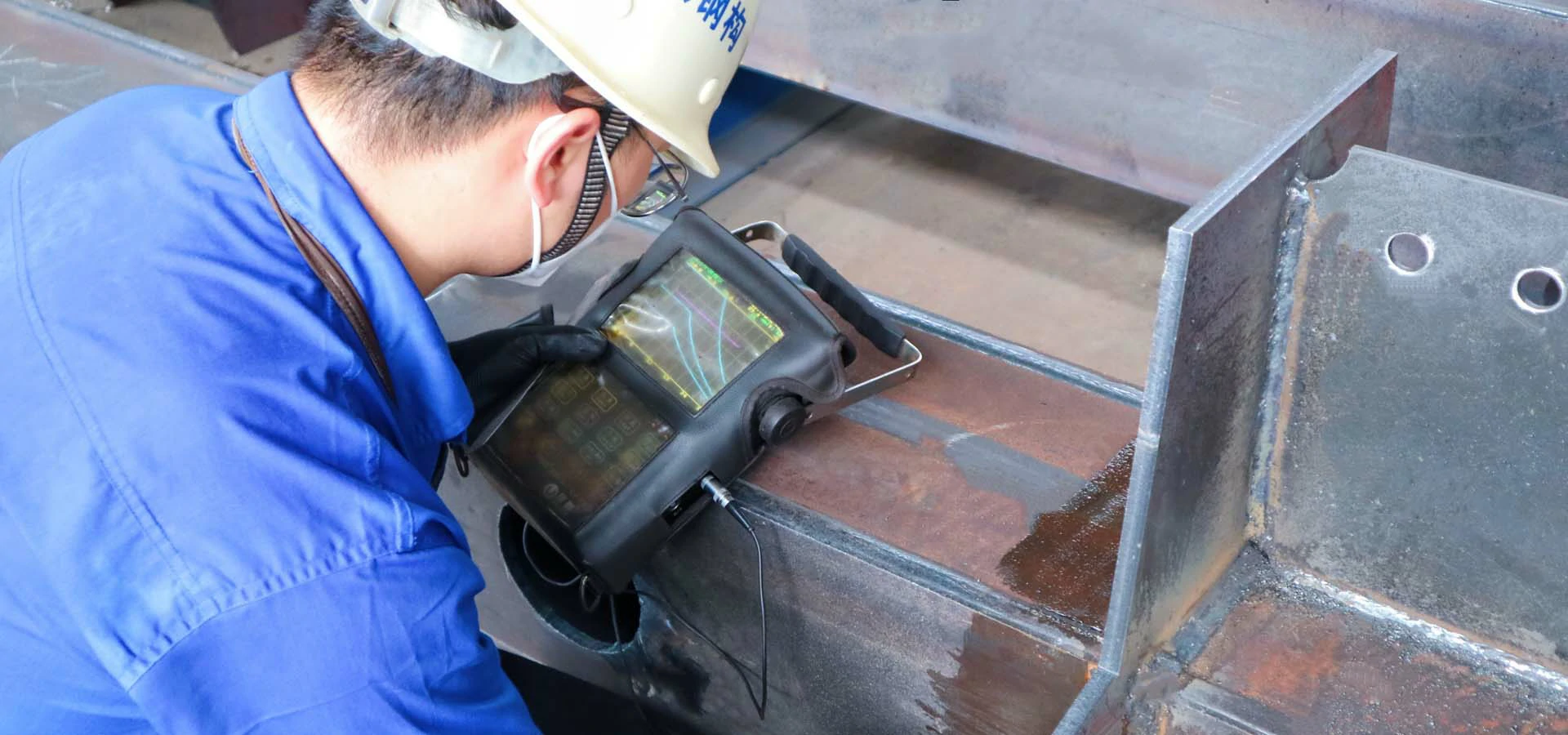 Industrial steel structure fabrication quality inspection